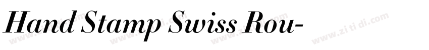 Hand Stamp Swiss Rou字体转换